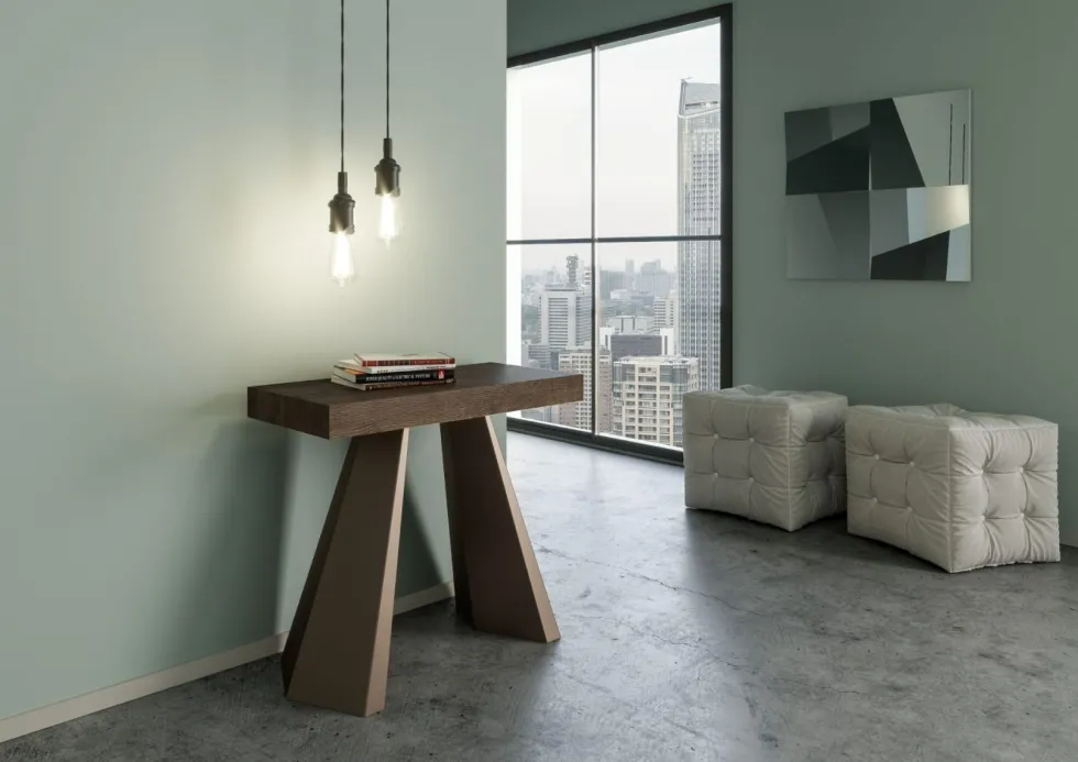 Consolle allungabile moderna 90x40 cm Made in Italy DMT PREMIUM