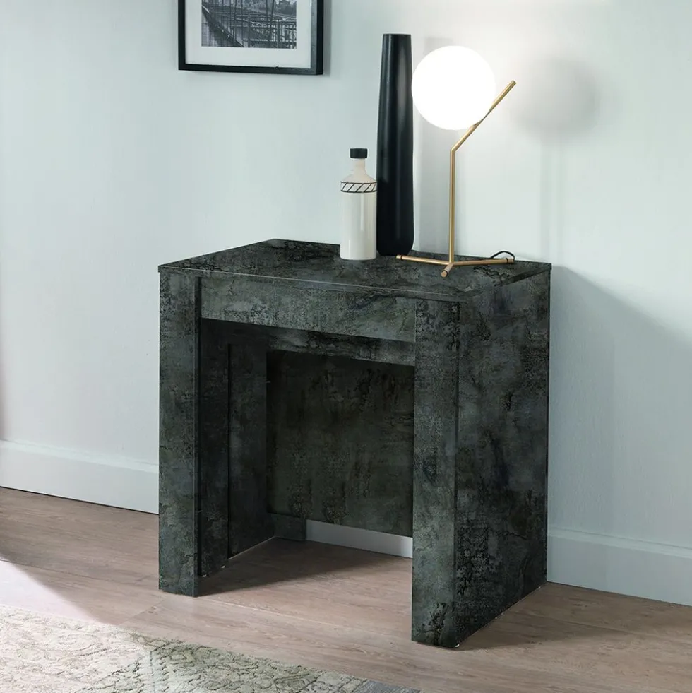 Consolle moderna allungabile Made in Italy 78x78 cm Ossido CL1