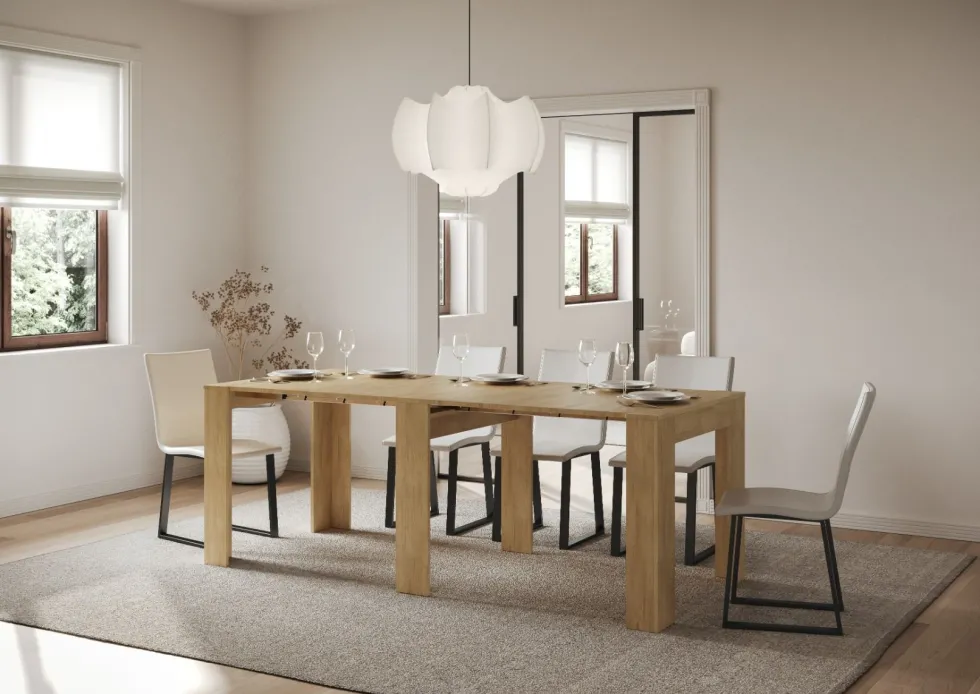 Consolle moderna allungabile Made in Italy 90x25/211 cm KB
