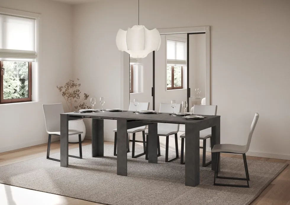 Consolle moderna allungabile Made in Italy 90x25/211 cm KB