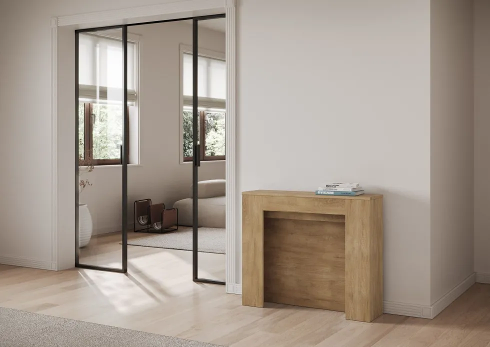 Consolle moderna allungabile Made in Italy 90x25/211 cm KB