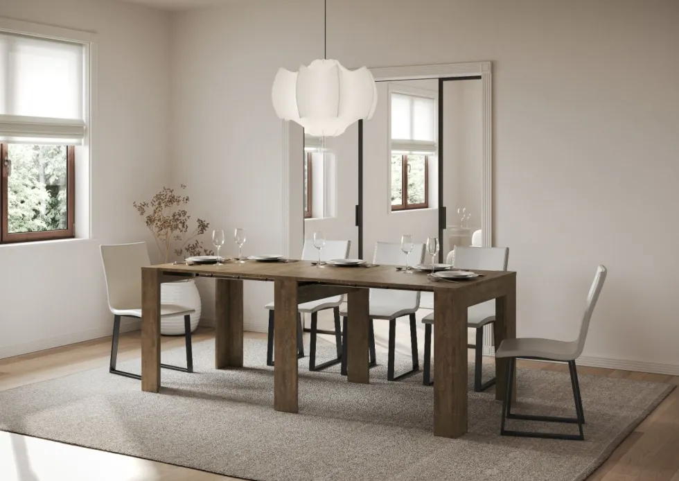 Consolle moderna allungabile Made in Italy 90x25/211 cm KB