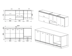Cucina completa moderna CI739
