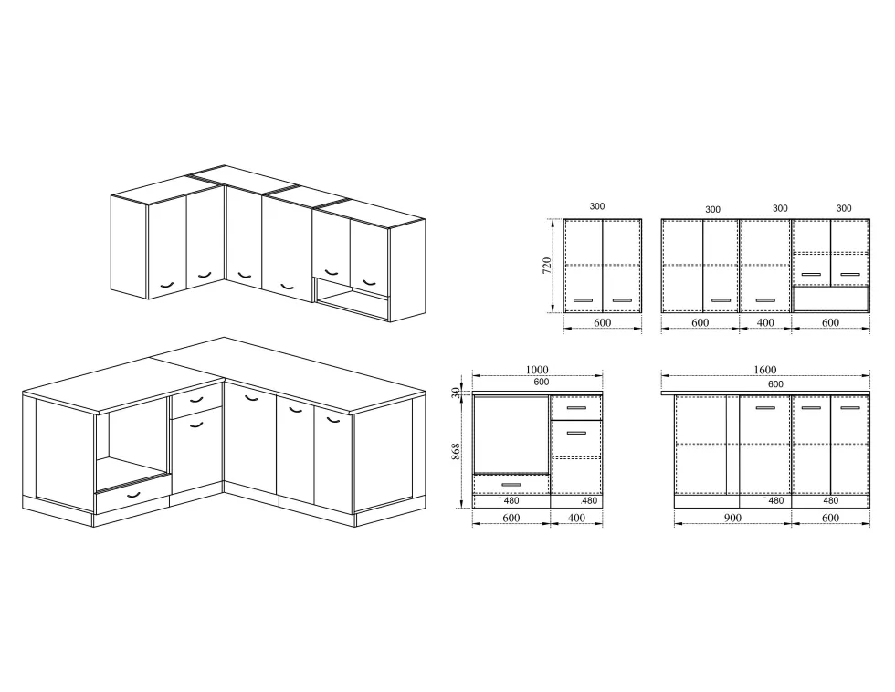 Cucina componibile ad angolo CI701