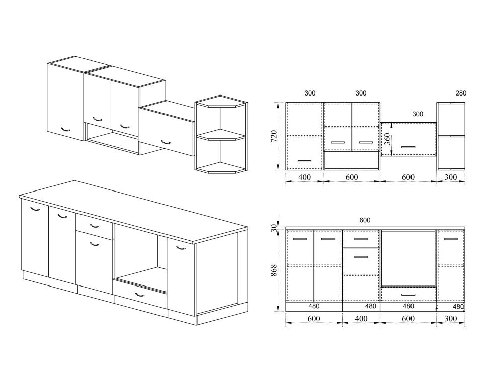 Cucina componibile moderna CI413