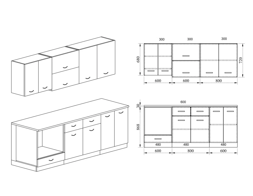 Cucina componibile moderna CI416