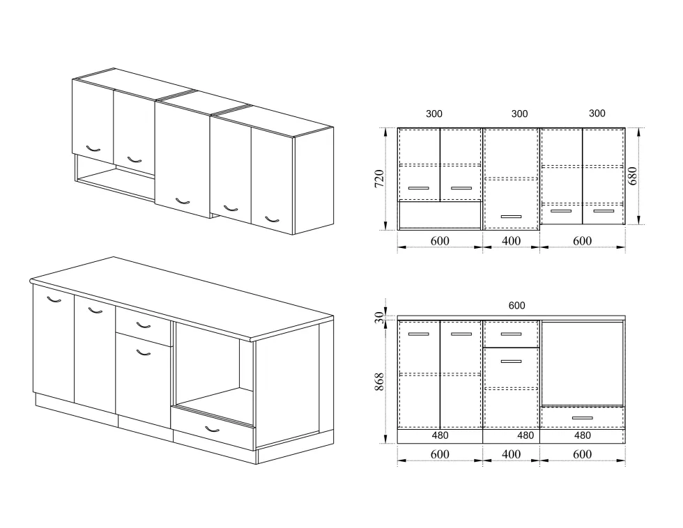 Cucina componibile moderna CI404