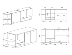 Cucina componibile senza elettrodomestici CI465