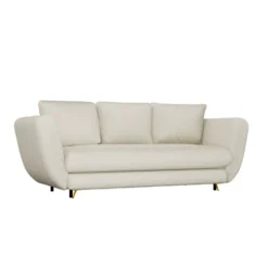 Divano letto 3 posti 248 cm in tessuto beige DT2