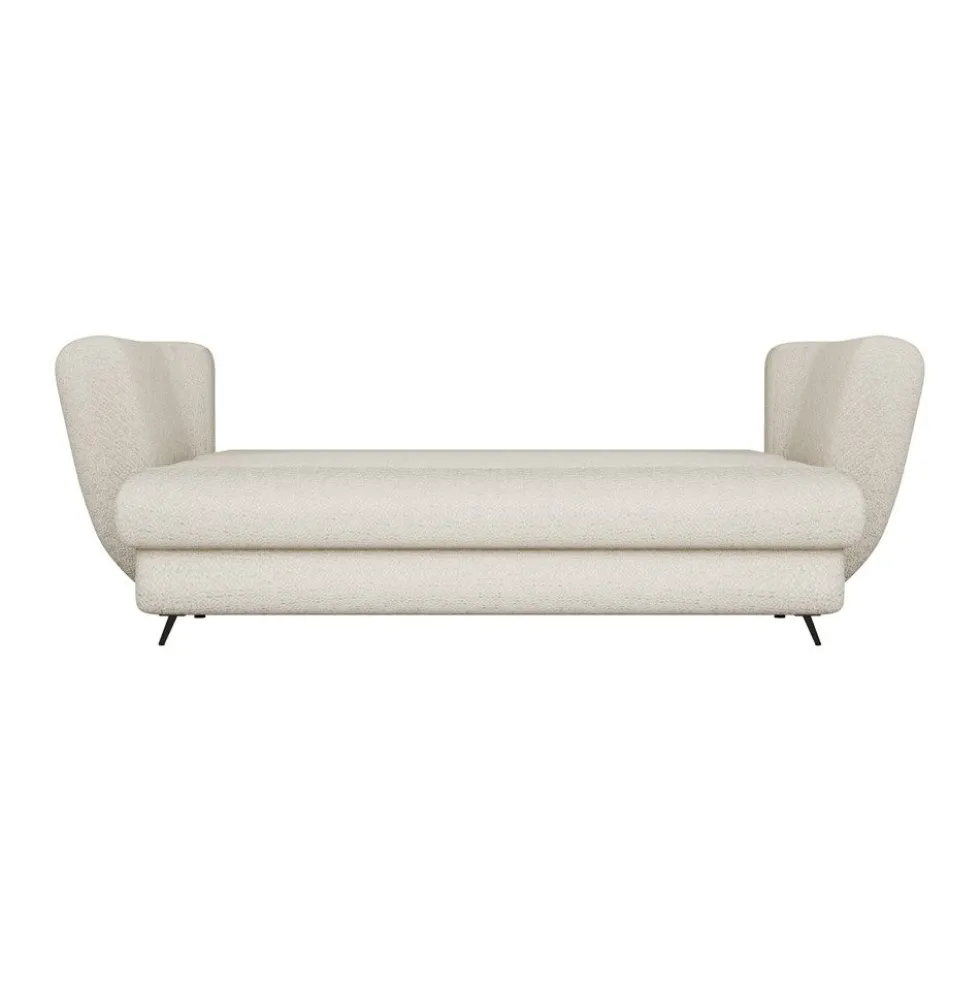 Divano letto 3 posti 248 cm in tessuto beige DT2