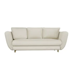 Divano letto 3 posti 248 cm in tessuto beige DT2