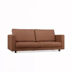 Divano letto 3 posti 221 cm in tessuto terracotta DT1