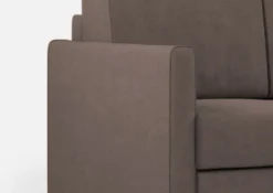 Divano 138x85cm design a due posti con pouf stoffa idrorepellente talpa DI26