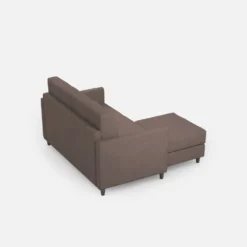 Divano 138x85cm design a due posti con pouf stoffa idrorepellente talpa DI26