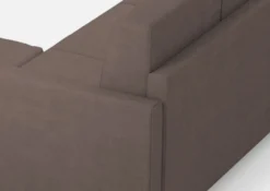 Divano 138x85cm design a due posti con pouf stoffa idrorepellente talpa DI26