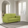 Divano 168x85cm design a due posti con bracciolo squadrato stoffa idrorepellente verde DI2