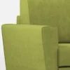 Divano 172x85cm design a due posti con piedini in legno e stoffa idrorepellente verde DI35