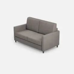 Divano 158x85cm design a due posti con tessuto idrorepellente grigio DI24