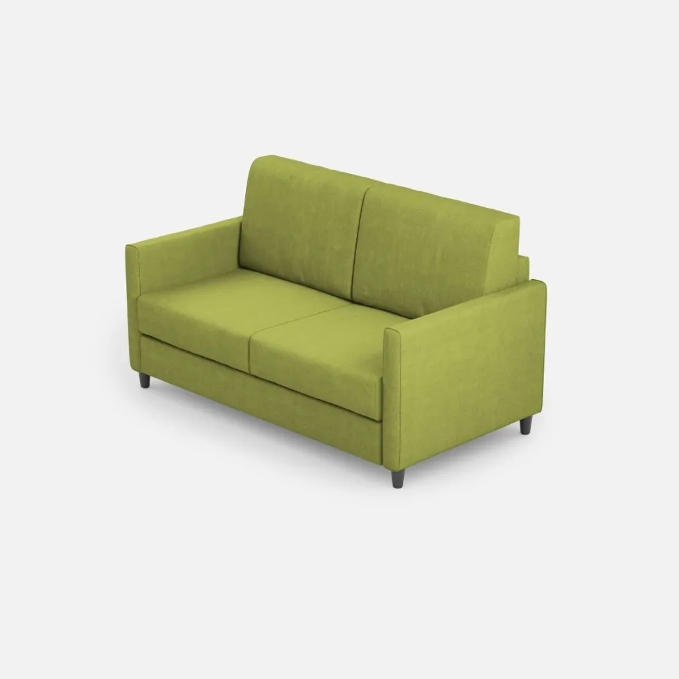 Divano 158x85cm design a due posti con tessuto idrorepellente verde DI24
