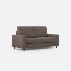 Divano 168x85cm design a due posti con bracciolo geometrico con stoffa idrorepellente talpa DI13