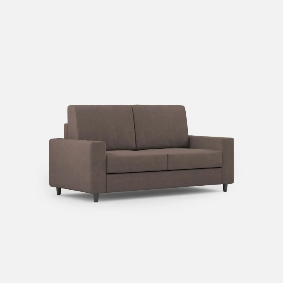 Divano 168x85cm design a due posti con bracciolo geometrico con stoffa idrorepellente talpa DI13