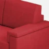Divano 148x85cm design a due posti con bracciolo squadrato rosso DI1