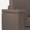 Divano 148x85cm design a due posti con bracciolo squadrato talpa DI1