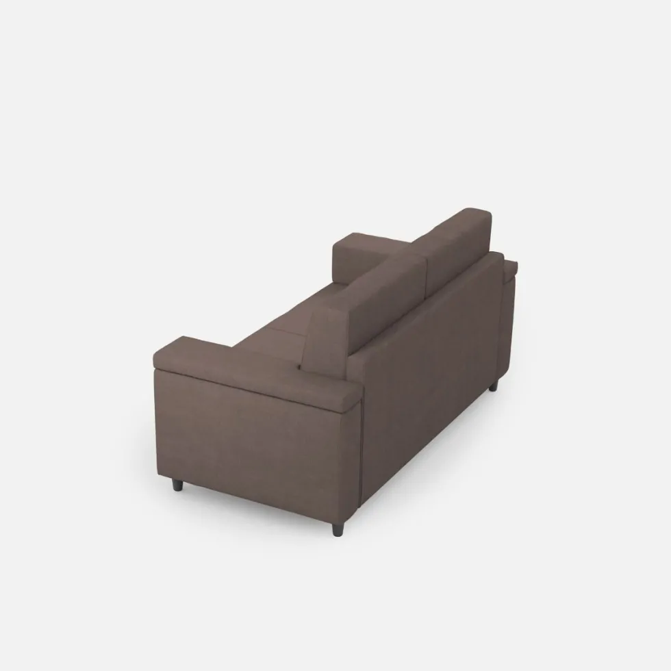 Divano 148x85cm design a due posti con bracciolo squadrato talpa DI1