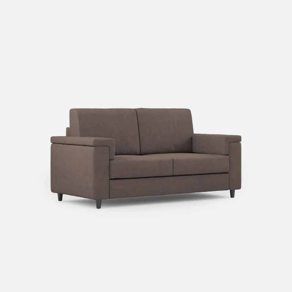 Divano 148x85cm design a due posti con bracciolo squadrato talpa DI1