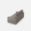 Divano 148x85cm design a due posti con bracciolo squadrato idrorepellente grigio DI12