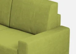 Divano 148x85cm design a due posti con bracciolo squadrato idrorepellente verde DI12