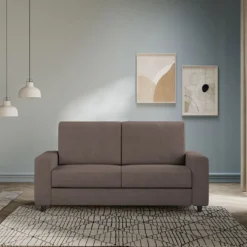 Divano 148x85cm design a due posti con bracciolo squadrato idrorepellente talpa DI12