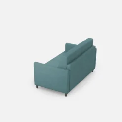 Divano 138x85cm design a due posti da salotto idrorepellente blu petrolio DI23