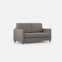 Divano 138x85cm design a due posti da salotto idrorepellente grigio DI23
