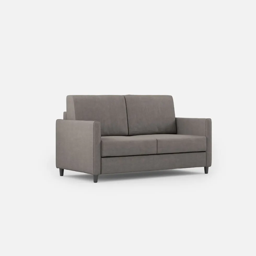 Divano 138x85cm design a due posti da salotto idrorepellente grigio DI23