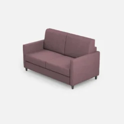 Divano 138x85cm design a due posti da salotto idrorepellente prugna DI23