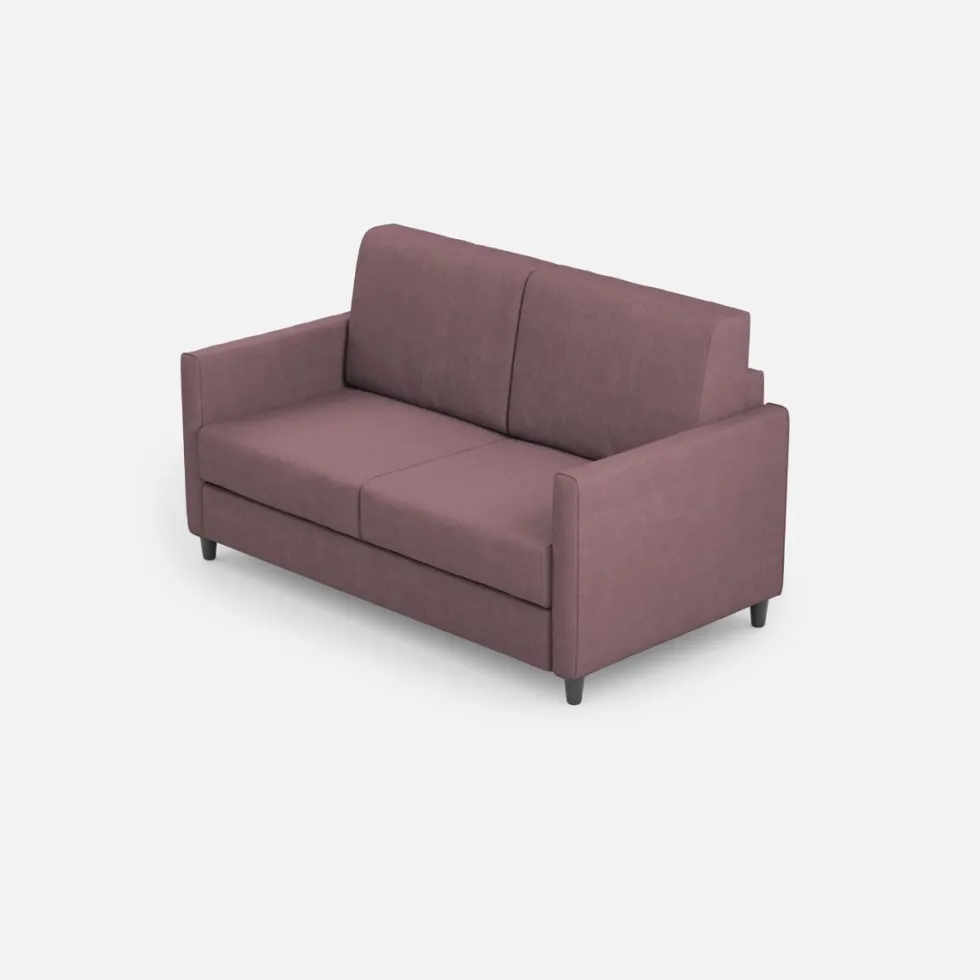 Divano 138x85cm design a due posti da salotto idrorepellente prugna DI23
