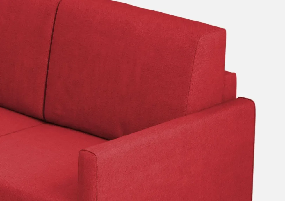 Divano 138x85cm design a due posti da salotto idrorepellente rosso DI23