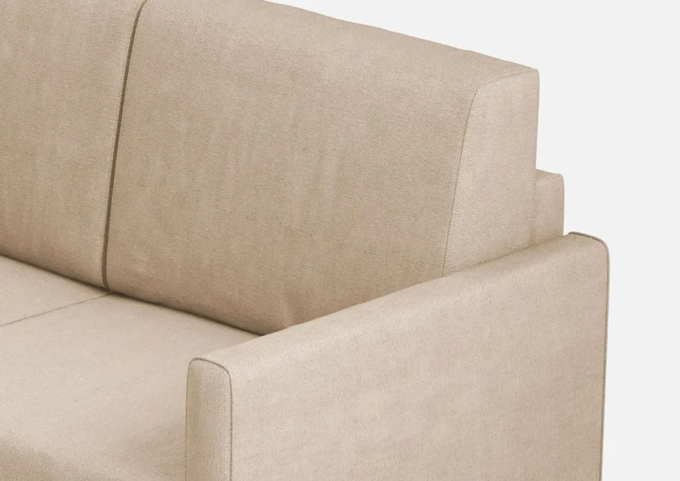Divano 138x85cm design a due posti da salotto idrorepellente beige DI23