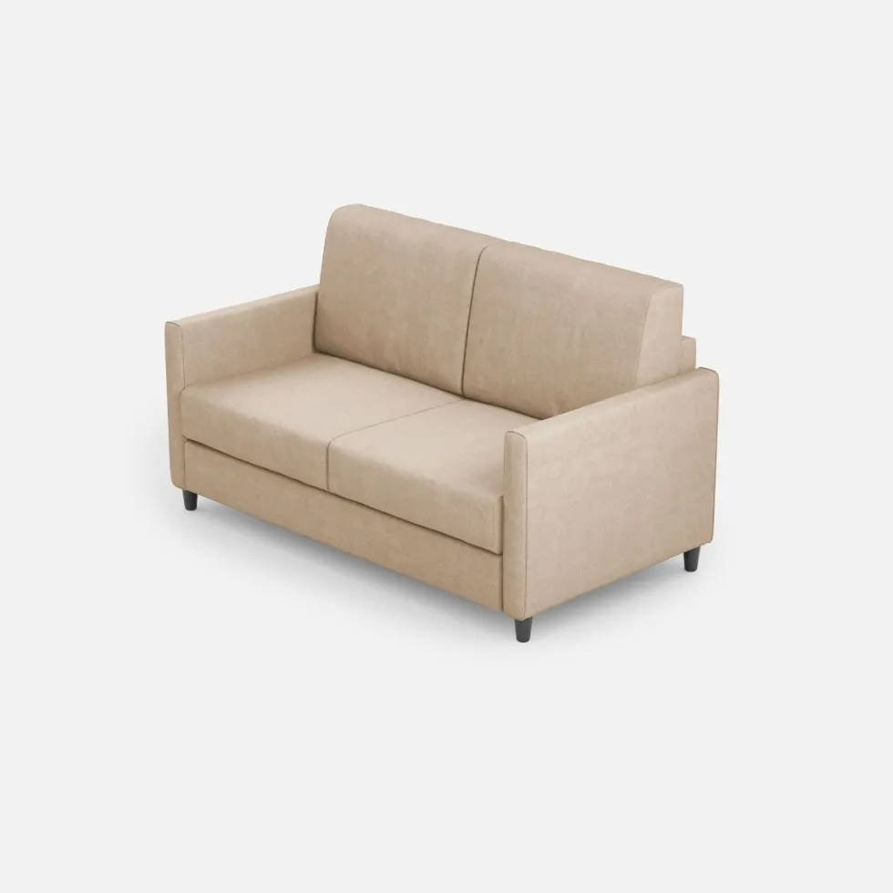 Divano 138x85cm design a due posti da salotto idrorepellente beige DI23