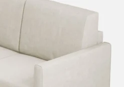 Divano 138x85cm design a due posti da salotto idrorepellente bianco latte DI23