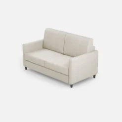Divano 138x85cm design a due posti da salotto idrorepellente bianco latte DI23