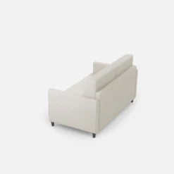 Divano 138x85cm design a due posti da salotto idrorepellente bianco latte DI23