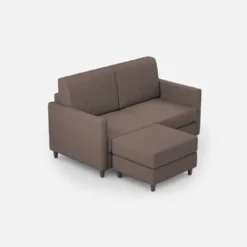 Divano 158x85cm design a due posti per salotto con pouf versatile talpa DI27