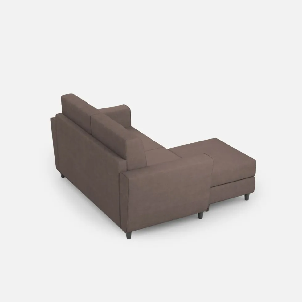 Divano 152x85cm design a due posti piccolo con pouf e stoffa idrorepellente talpa DI37