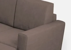 Divano 152x85cm design a due posti piccolo con pouf e stoffa idrorepellente talpa DI37