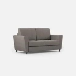 Divano 152x85cm design a due posti piccolo con stoffa idrorepellente grigio DI34