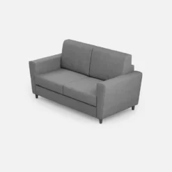 Divano 152x85cm design a due posti piccolo con stoffa idrorepellente grigio DI34