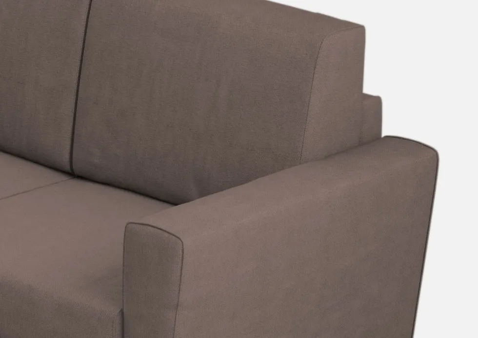 Divano 152x85cm design a due posti piccolo con stoffa idrorepellente talpa DI34