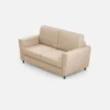 Divano 152x85cm design a due posti piccolo con stoffa idrorepellente beige DI34
